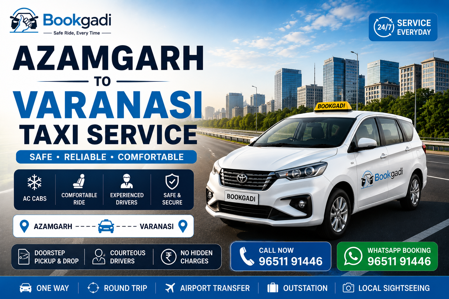 Azamgarh to Varanasi Taxi