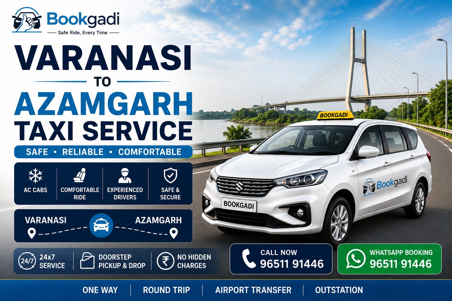 Varanasi to Azamgarh Taxi Service