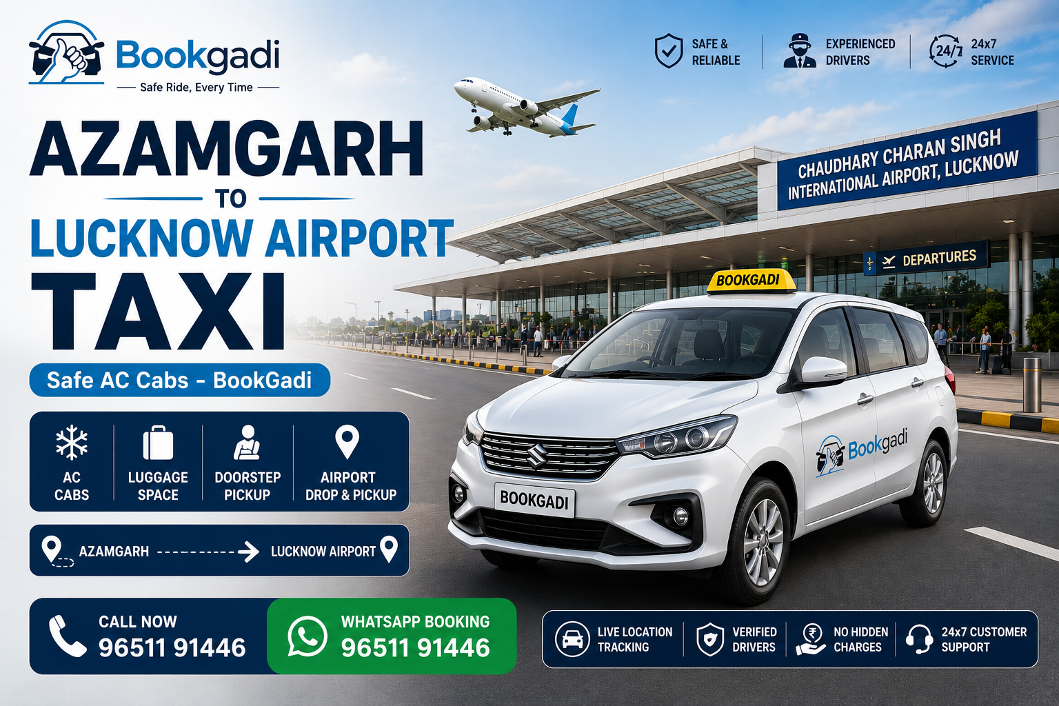 Azamgarh to Lucknow Airport Taxi