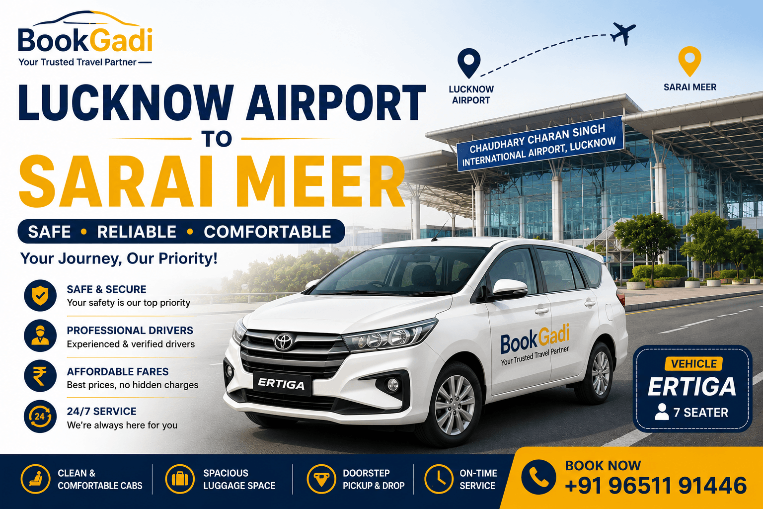 Lucknow Airport to Sarai Meer Azamgarh