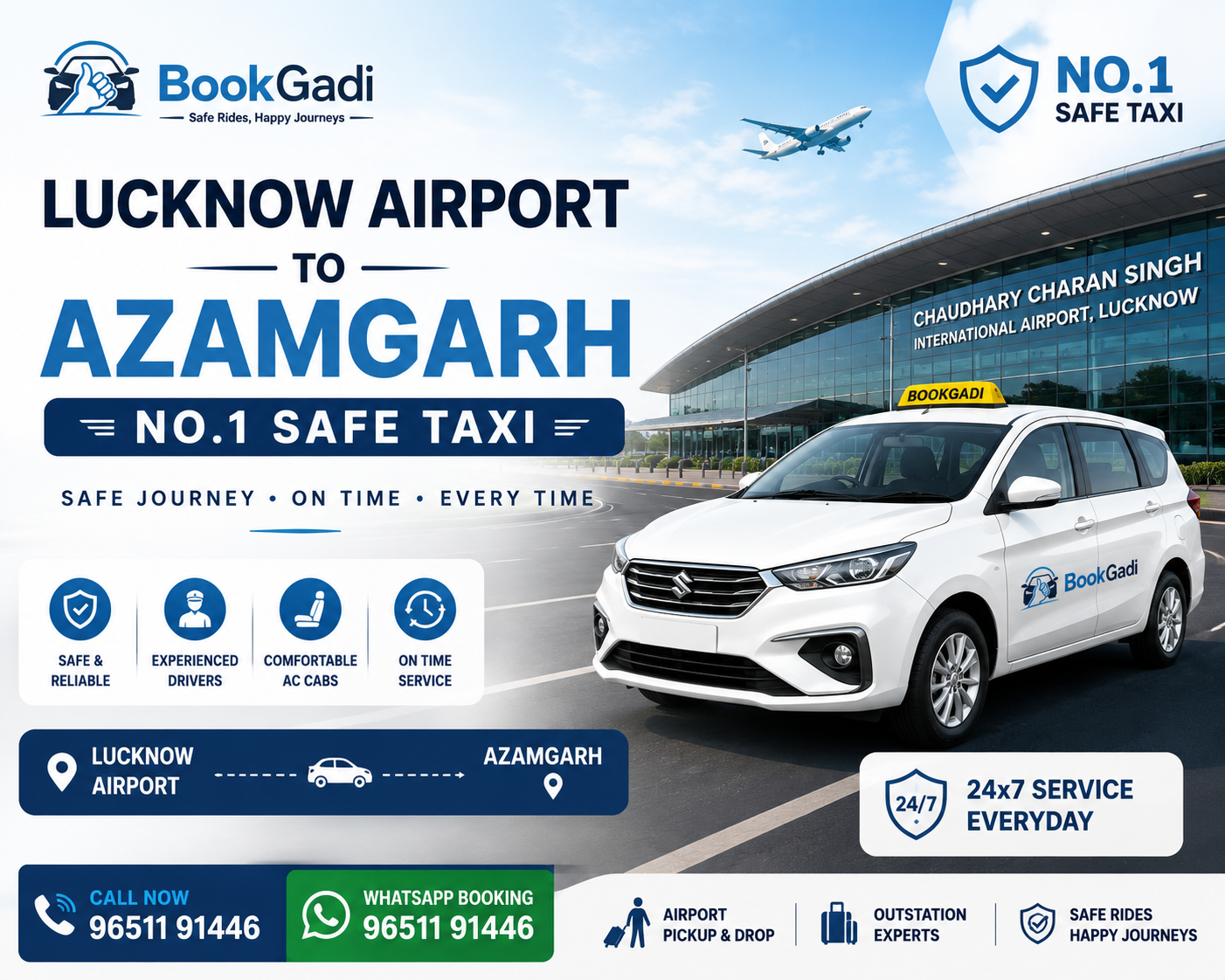 Lucknow Airport to Azamgarh Taxi